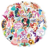 50 stuk sprookje prinses Cartoon stickers voor kinderen en volwassenen Beloningsstickers Journal Laptop Telefoon Stickers